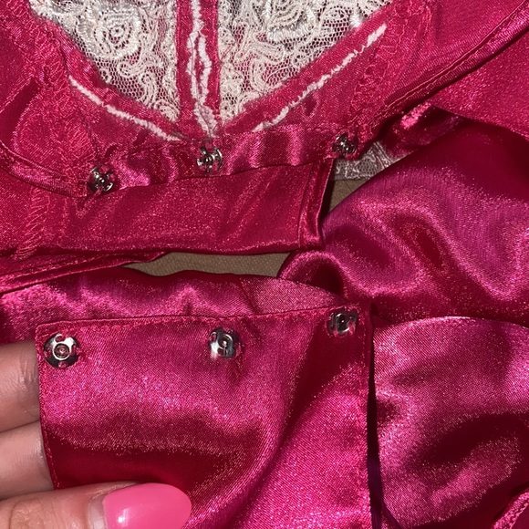 🦋1990’s Vintage Victoria's Secret Gold Label Lace Fushia Teddy! - Picture 14 of 14